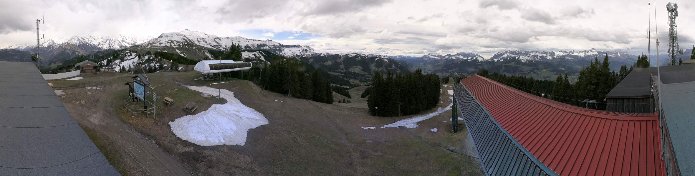 Webcam Megeve : Vue panoramique depuis le Mont d'Arbois