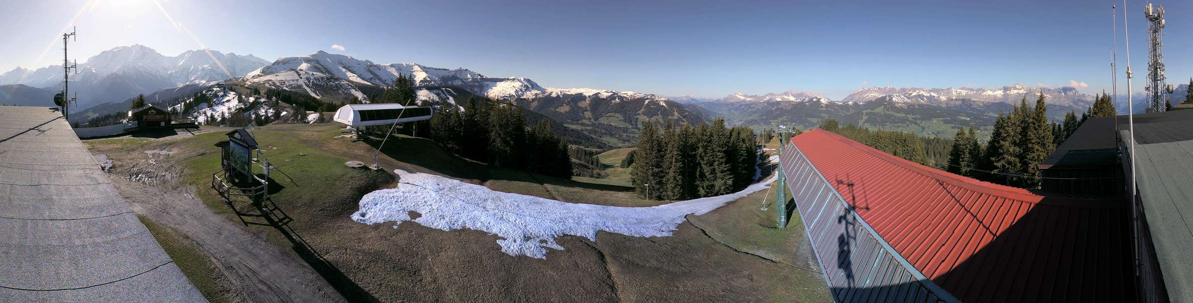 Webcam Megeve : Vue panoramique depuis le Mont d'Arbois