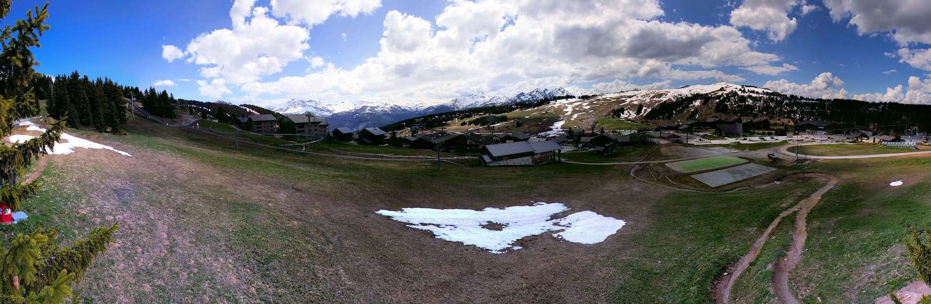 Espace Erwin, Eckl (1650 m)  ; vue à 360° sur le col des Saisies