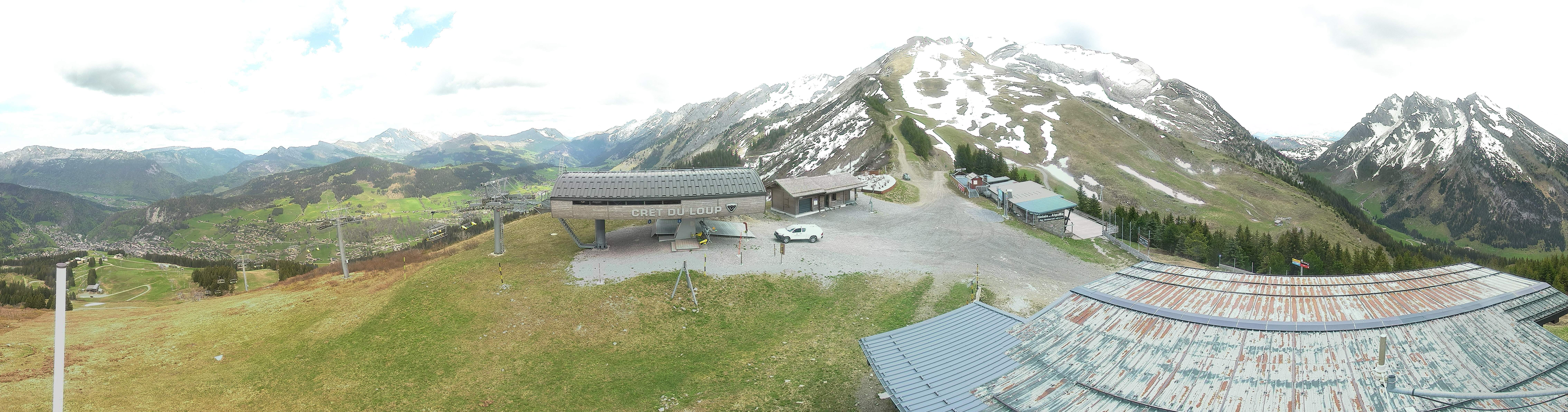 Webcam La Clusaz - Massif de l'Aiguille, depuis le sommet du Crêt du Loup