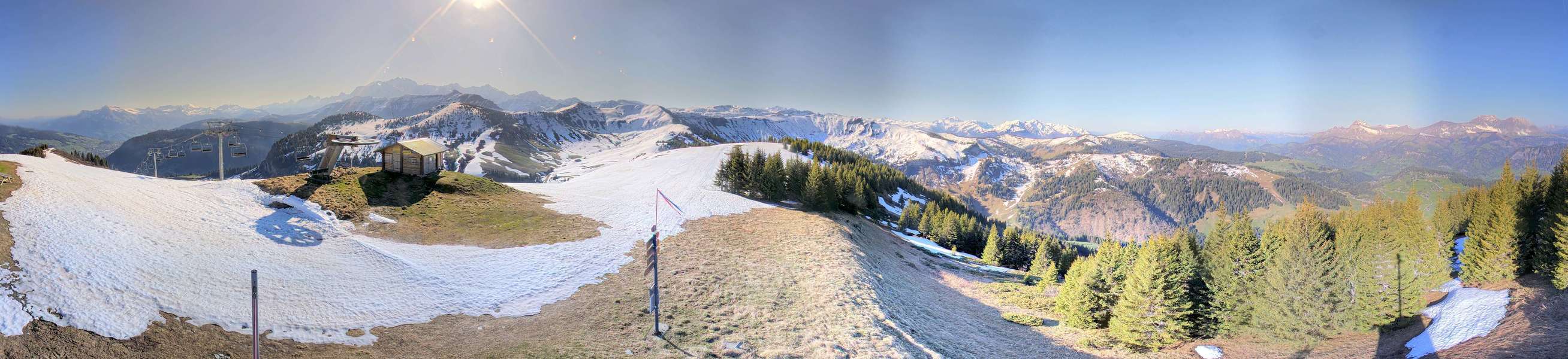 Vue de Ban Rouge, sommet des pistes de Praz-sur-Arly